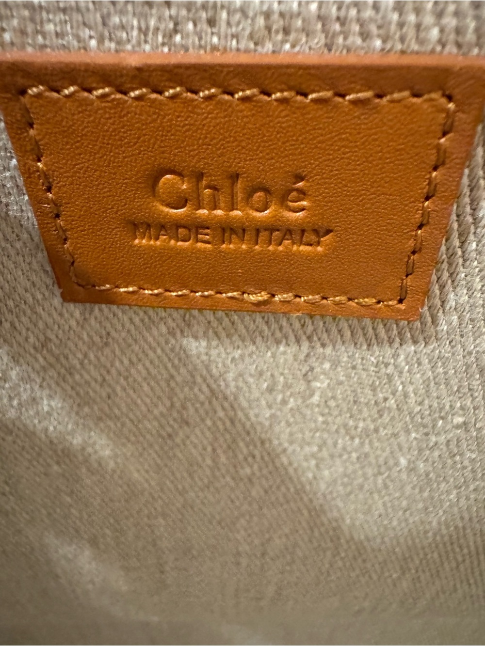 100% AUTHENTIC- Chloe Woody Tote Bag - Large - TAN LEATHER - Picture 7 of 9